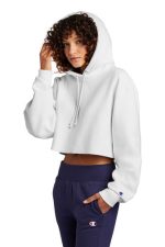 CHAMPION ® WOMEN’S REVERSE WEAVE ® CROPPED CUT-OFF HOODED SWEATSHIRT - Image 4