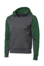 SPORT-TEK® TECH FLEECE COLORBLOCK 1/4-ZIP HOODED SWEATSHIRT - Image 6