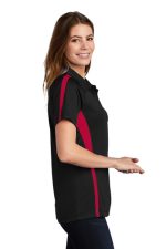 SPORT-TEK® LADIES POSICHARGE® MICRO-MESH COLORBLOCK POLO - Image 4