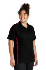 SPORT-TEK® LADIES POSICHARGE® MICRO-MESH COLORBLOCK POLO - Image 3