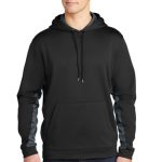 SPORT-TEK® SPORT-WICK® CAMOHEX FLEECE COLORBLOCK HOODED PULLOVER
