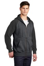 SPORT-TEK® RAGLAN COLORBLOCK FULL-ZIP HOODED FLEECE JACKET - Image 4