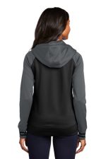 SPORT-TEK® LADIES SPORT-WICK® VARSITY FLEECE FULL-ZIP HOODED JACKET - Image 2