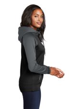 SPORT-TEK® LADIES SPORT-WICK® VARSITY FLEECE FULL-ZIP HOODED JACKET - Image 3
