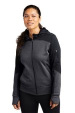SPORT-TEK® LADIES TECH FLEECE COLORBLOCK FULL-ZIP HOODED JACKET - Image 4