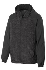 SPORT-TEK® HEATHER COLORBLOCK RAGLAN HOODED WIND JACKET - Image 5