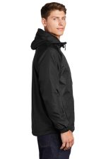 SPORT-TEK® HEATHER COLORBLOCK RAGLAN HOODED WIND JACKET - Image 3