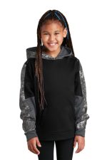 SPORT-TEK® YOUTH SPORT-WICK® MINERAL FREEZE FLEECE COLORBLOCK HOODED PULLOVER - Image 3