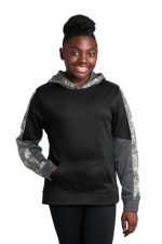 SPORT-TEK® YOUTH SPORT-WICK® MINERAL FREEZE FLEECE COLORBLOCK HOODED PULLOVER - Image 4