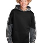 SPORT-TEK® YOUTH SPORT-WICK® MINERAL FREEZE FLEECE COLORBLOCK HOODED PULLOVER