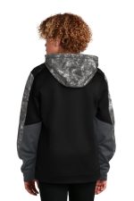 SPORT-TEK® YOUTH SPORT-WICK® MINERAL FREEZE FLEECE COLORBLOCK HOODED PULLOVER - Image 2