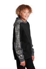 SPORT-TEK® YOUTH SPORT-WICK® MINERAL FREEZE FLEECE COLORBLOCK HOODED PULLOVER - Image 5