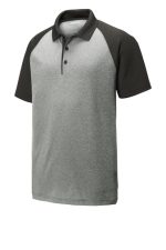 SPORT-TEK® POSICHARGE® RACERMESH® RAGLAN HEATHER BLOCK POLO - Image 4