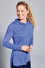 Sport-Tek ® Ladies PosiCharge ® Tri-Blend Wicking Long Sleeve Hoodie - Image 2