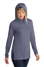 SPORT-TEK ® LADIES POSICHARGE ® TRI-BLEND WICKING LONG SLEEVE HOODIE - Image 3