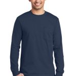 PORT & COMPANY® LONG SLEEVE ESSENTIAL POCKET TEE