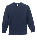 PORT & COMPANY® LONG SLEEVE ESSENTIAL POCKET TEE - Image 2