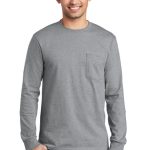 PORT & COMPANY® TALL LONG SLEEVE ESSENTIAL POCKET TEE