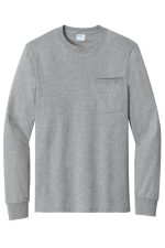 PORT & COMPANY® TALL LONG SLEEVE ESSENTIAL POCKET TEE - Image 2