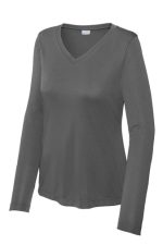 SPORT-TEK® LADIES LONG SLEEVE POSICHARGE® COMPETITOR™ V-NECK TEE - Image 5