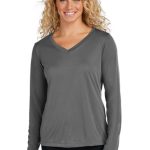 SPORT-TEK® LADIES LONG SLEEVE POSICHARGE® COMPETITOR™ V-NECK TEE