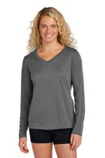SPORT-TEK® LADIES LONG SLEEVE POSICHARGE® COMPETITOR™ V-NECK TEE