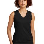 SPORT-TEK® LADIES SLEEVELESS POSICHARGE® COMPETITOR™ V-NECK TEE