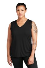 SPORT-TEK® LADIES SLEEVELESS POSICHARGE® COMPETITOR™ V-NECK TEE - Image 4