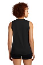 SPORT-TEK® LADIES SLEEVELESS POSICHARGE® COMPETITOR™ V-NECK TEE - Image 2