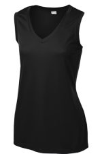 SPORT-TEK® LADIES SLEEVELESS POSICHARGE® COMPETITOR™ V-NECK TEE - Image 5