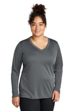 SPORT-TEK® LADIES LONG SLEEVE POSICHARGE® COMPETITOR™ V-NECK TEE - Image 4