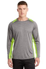 SPORT-TEK® LONG SLEEVE HEATHER COLORBLOCK CONTENDER™ TEE