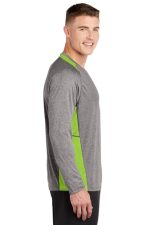 SPORT-TEK® LONG SLEEVE HEATHER COLORBLOCK CONTENDER™ TEE - Image 5