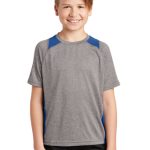 SPORT-TEK® YOUTH HEATHER COLORBLOCK CONTENDER™ TEE
