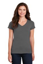GILDAN® LADIES HEAVY COTTON™ 100% COTTON V-NECK T-SHIRT