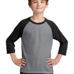 PORT & COMPANY® YOUTH CORE BLEND 3/4-SLEEVE RAGLAN TEE