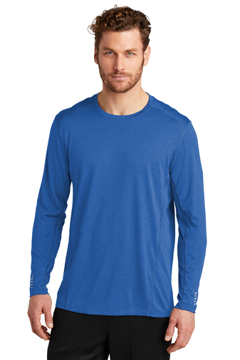 8075-ElecBlue-1-OE321ElecBlueModelFront1-337W OGIO® LONG SLEEVE PULSE CREW - Image 1