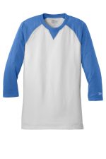 NEW ERA® SUEDED COTTON BLEND 3/4-SLEEVE BASEBALL RAGLAN TEE - Image 2