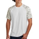 SPORT-TEK® DRIFT CAMO COLORBLOCK TEE