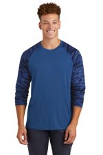 SPORT-TEK® DRIFT CAMO COLORBLOCK LONG SLEEVE TEE - Image 4