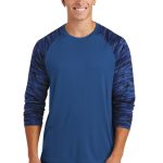 SPORT-TEK® DRIFT CAMO COLORBLOCK LONG SLEEVE TEE