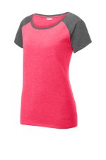 SPORT-TEK® LADIES HEATHER-ON-HEATHER CONTENDER™ SCOOP NECK TEE - Image 5