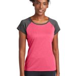 SPORT-TEK® LADIES HEATHER-ON-HEATHER CONTENDER™ SCOOP NECK TEE
