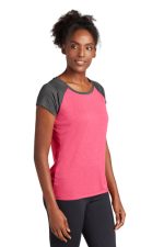SPORT-TEK® LADIES HEATHER-ON-HEATHER CONTENDER™ SCOOP NECK TEE - Image 4