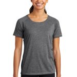 SPORT-TEK® LADIES POSICHARGE® TRI-BLEND WICKING SCOOP NECK RAGLAN TEE