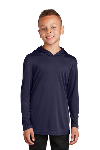 9065-TrueNavy-0-YST358TrueNavyModelFront1-337W SPORT-TEK ® YOUTH POSICHARGE ® COMPETITOR ™ HOODED PULLOVER - Image 1