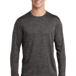 SPORT-TEK ® LONG SLEEVE POSICHARGE ® ELECTRIC HEATHER TEE