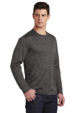 SPORT-TEK ® LONG SLEEVE POSICHARGE ® ELECTRIC HEATHER TEE - Image 2