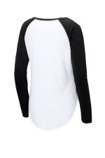 SPORT-TEK ® LADIES POSICHARGE ® LONG SLEEVE TRI-BLEND WICKING SCOOP NECK RAGLAN TEE - Image 4