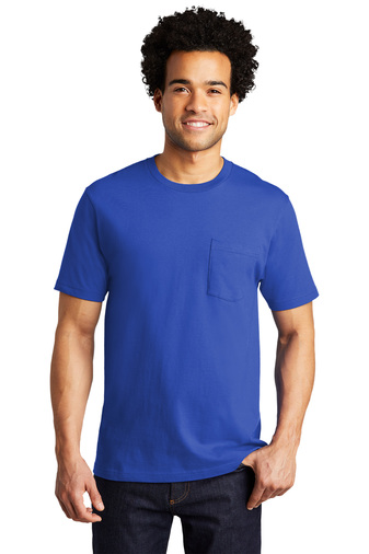 10579-TrueRoyal-1-PC600PTrueRoyalModelFront-337W PORT & COMPANY® BOUNCER POCKET TEE - Image 1
